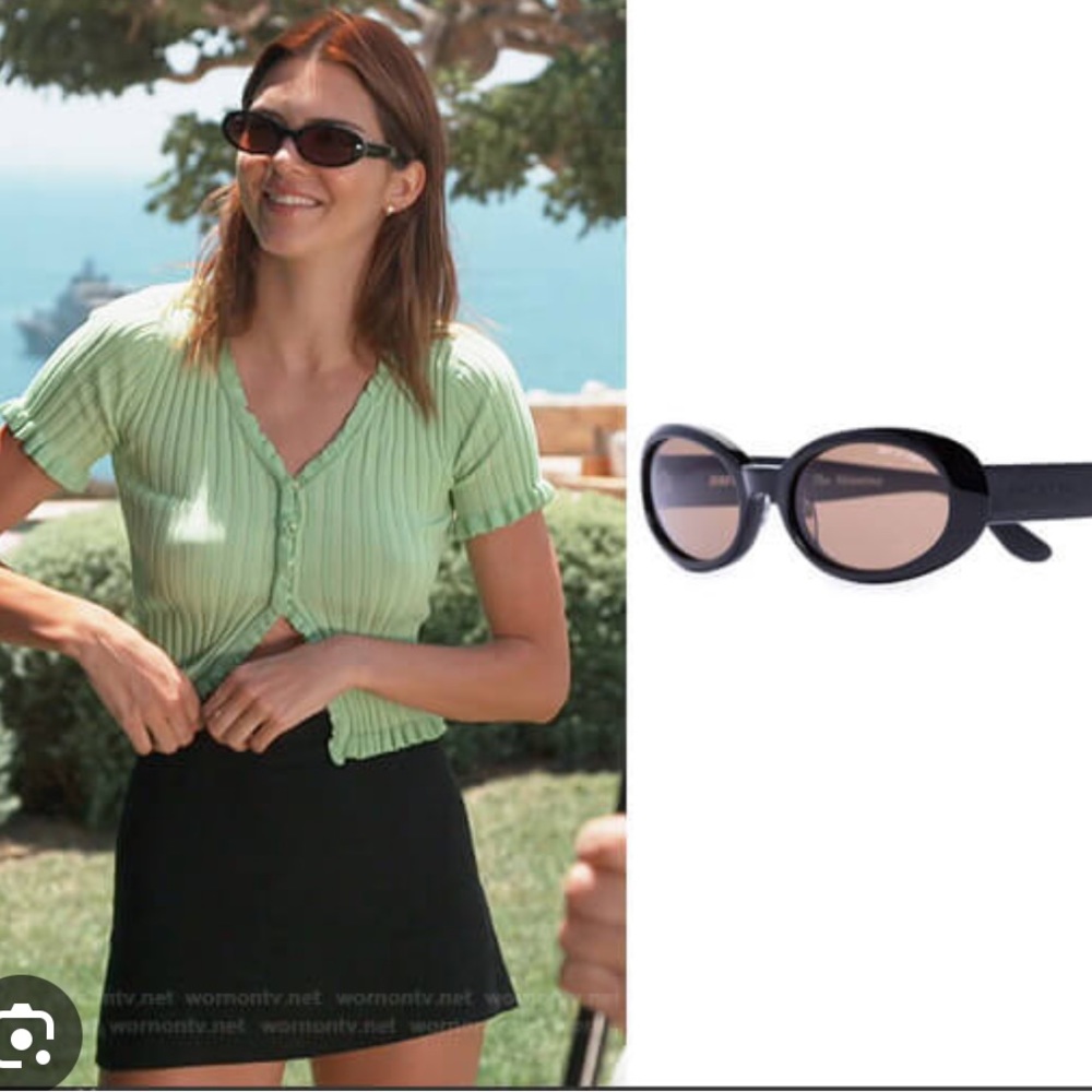 DMY by DMY Valentina oval black sunglasses